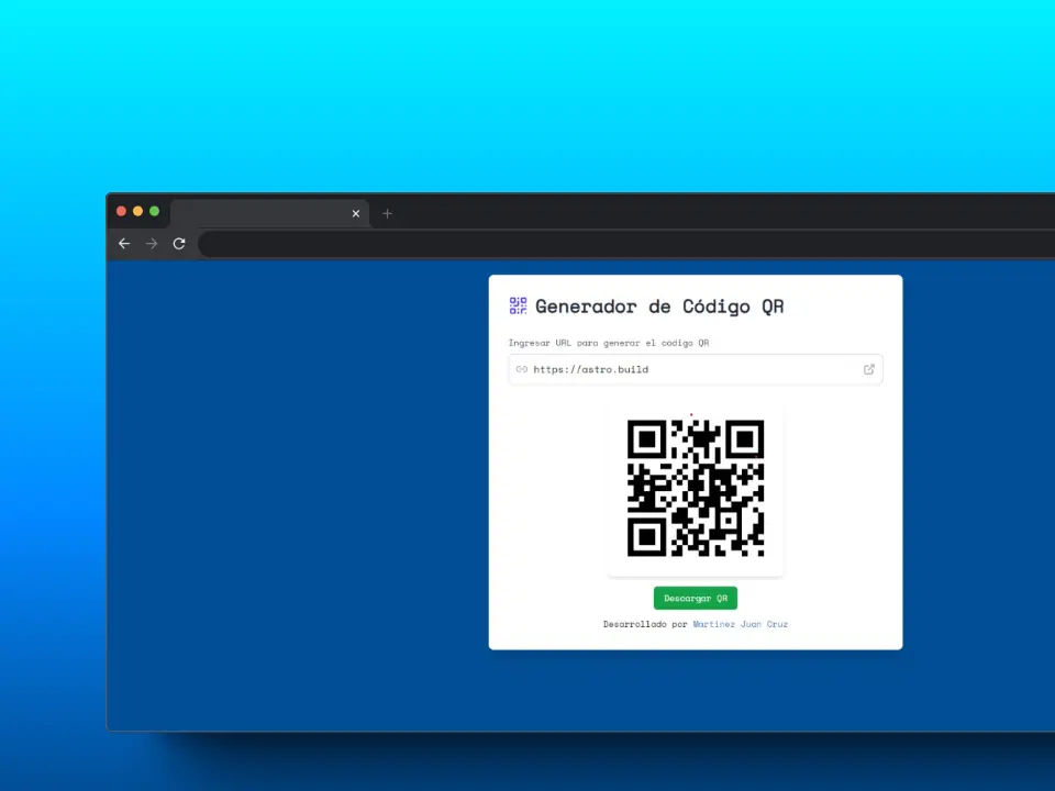 Captura de pantalla del proyecto /projects/qr-generator.webp